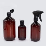Bouteille Boston en Plastique Ambré 500ml - Sans Bouchon