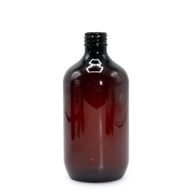 Bouteille Boston en Plastique Ambré 500ml - Sans Bouchon