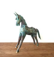 Cheval Grand Or & Turquoise 32 cm