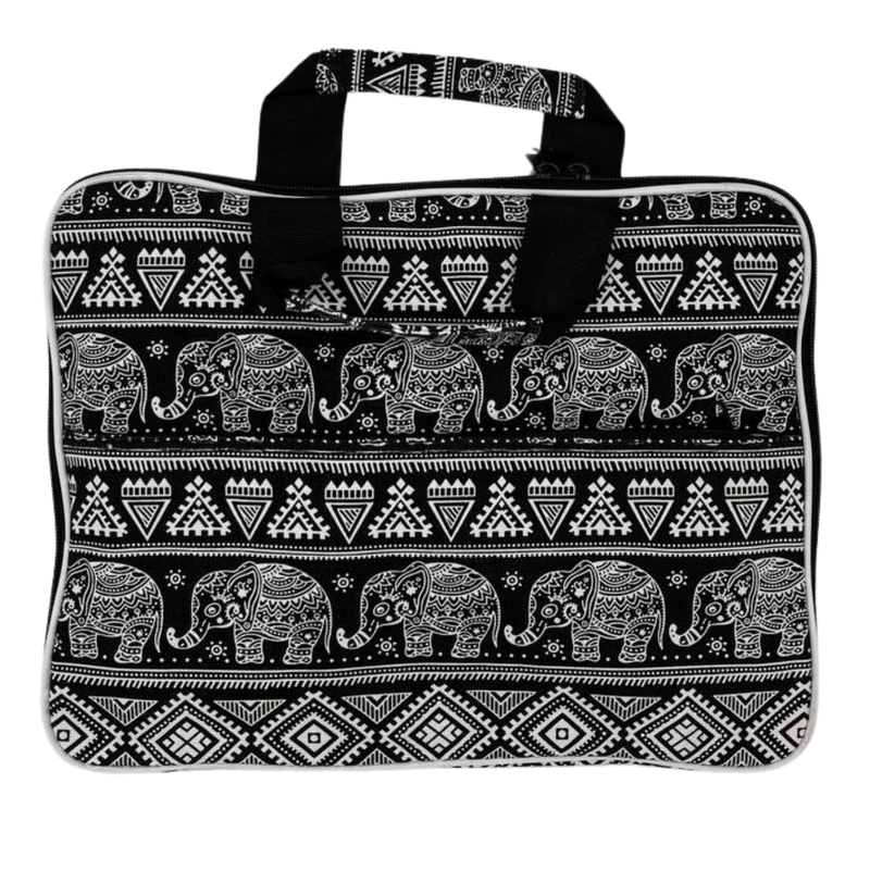 Sacoche Rembourrée pour Ordinateur Portable (Motif Éléphant) 33x24x3cm