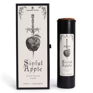 Pomme pécheresse - Bougie rituelle de l'ancienne sorcière et boîte cadeau assortie, vue de face