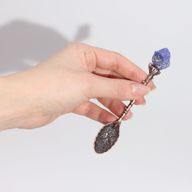 Set de 7 Cuillères de Sorcière en Bronze, Pierres Naturelles