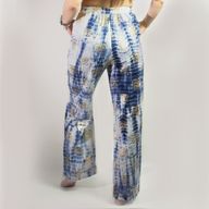 Pantalon de Détente Collection Nomad Sari - Bleu & Or - Motif Grec