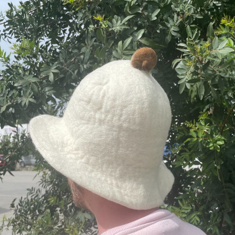 Chapeau de Sauna Feutré - Naturel
