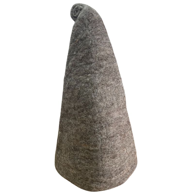Chapeau de Sauna en Feutre – Sorcier Brun Naturel