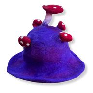 Chapeau Champignon en Feutre  - Violet Intense
