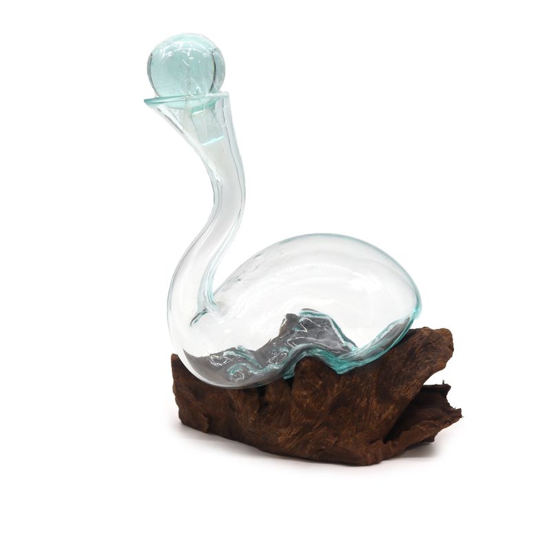 Vase en Verre soufflé sur Racine - Décanteur de Vin