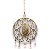 Carillons Indiens - Grand visage de Bouddha 15 Carillons - 36 cm