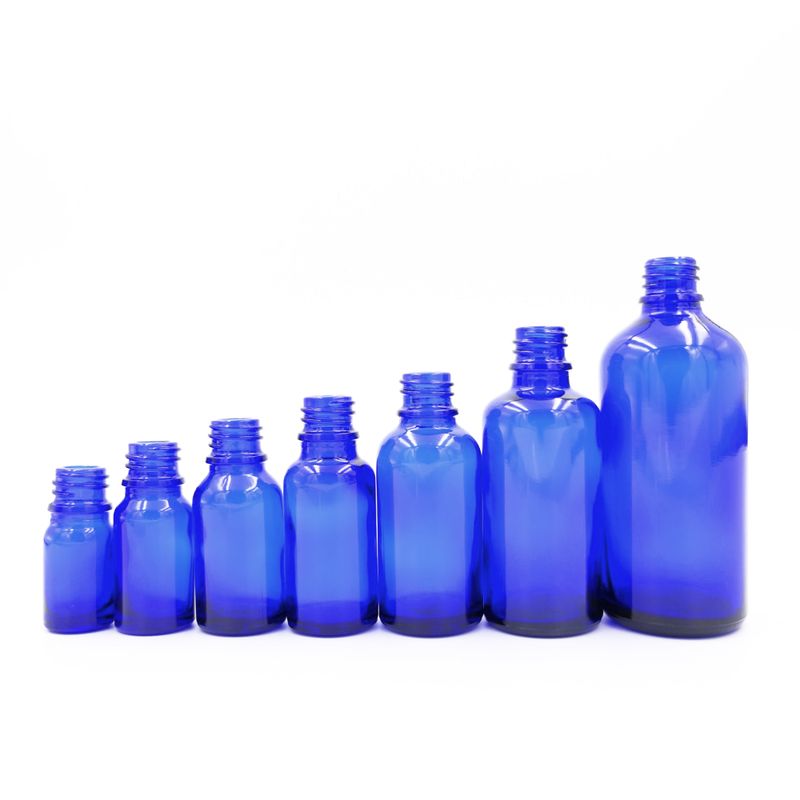 Bouteille Compte-gouttes en Verre Bleu de 5ml - Sans Bouchon