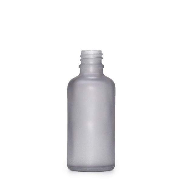 Flacon Compte-Gouttes en Verre Gris Givré 10ml - Sans Bouchon