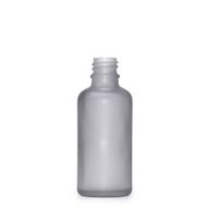Flacon Compte-Gouttes en Verre Gris Givré 10ml  - Sans Bouchon