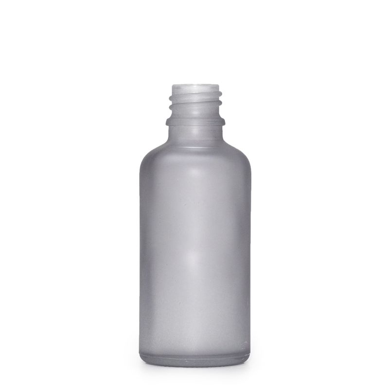 Flacon Compte-Gouttes en Verre Gris Givré 30ml  - Sans Bouchon
