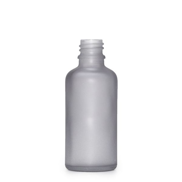 Flacon Compte-Gouttes en Verre Gris Givré 30ml - Sans Bouchon