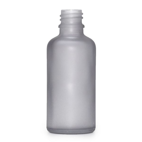Flacon Compte-Gouttes en Verre Gris Givré 100ml - Sans Bouchon