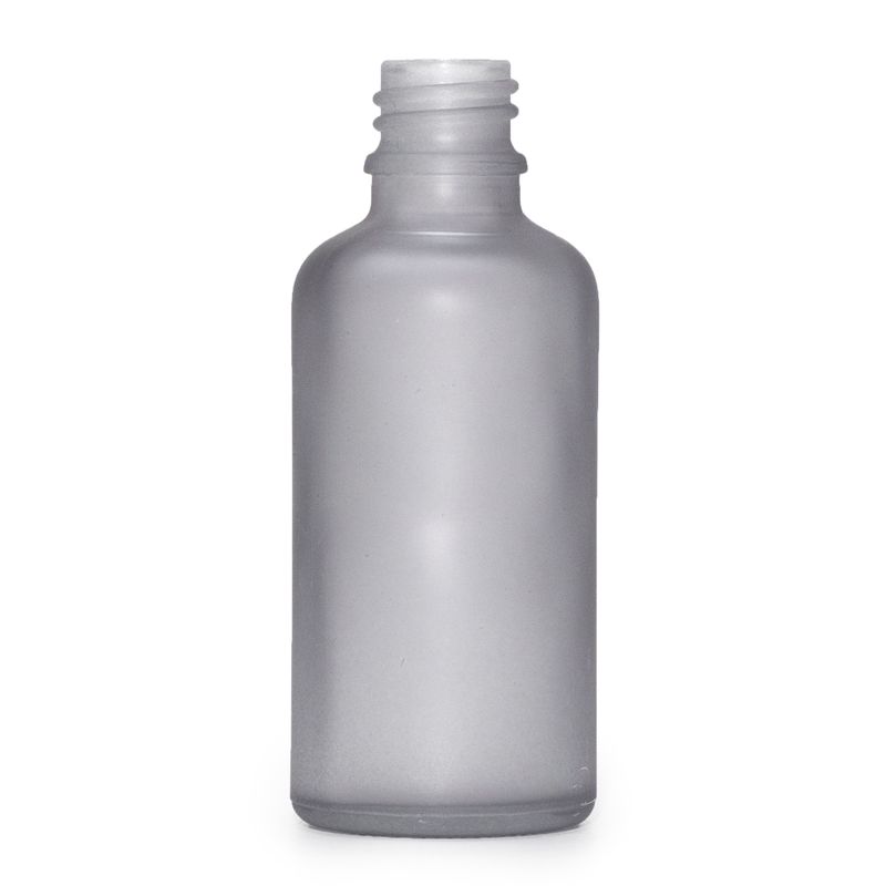 Flacon Compte-Gouttes en Verre Gris Givré 100ml  - Sans Bouchon