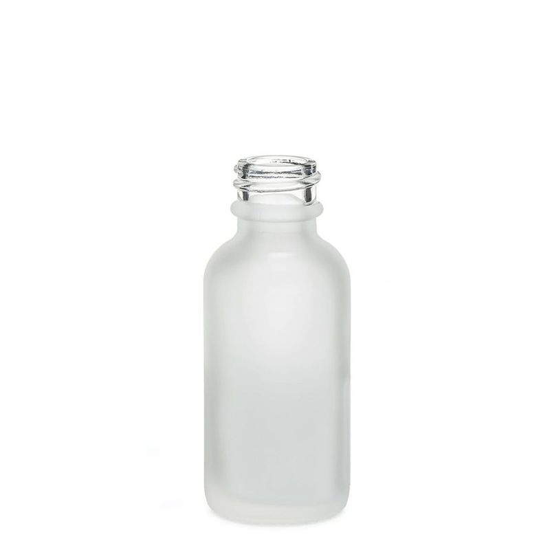Flacon Compte-Gouttes en Verre Blanc Givré 10ml - Sans Bouchon