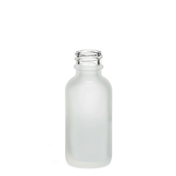 Flacon Compte-Gouttes en Verre Blanc Givré 10ml - Sans Bouchon