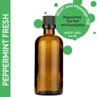 Huile de Massage Fraîche Menthe Poivrée - 100ml - Marque Blanche