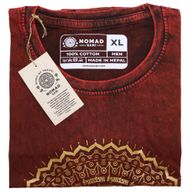 T-shirt Délavé à la Pierre Taille XL - Main de Fatma - Bordeaux