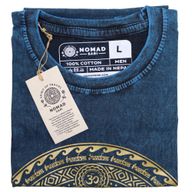 T-shirt Délavé à la Pierre Taille L - Main de Fatma - Bleu