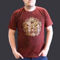 T-shirt Délavé à la Pierre Taille XL - Main de Fatma - Bordeaux