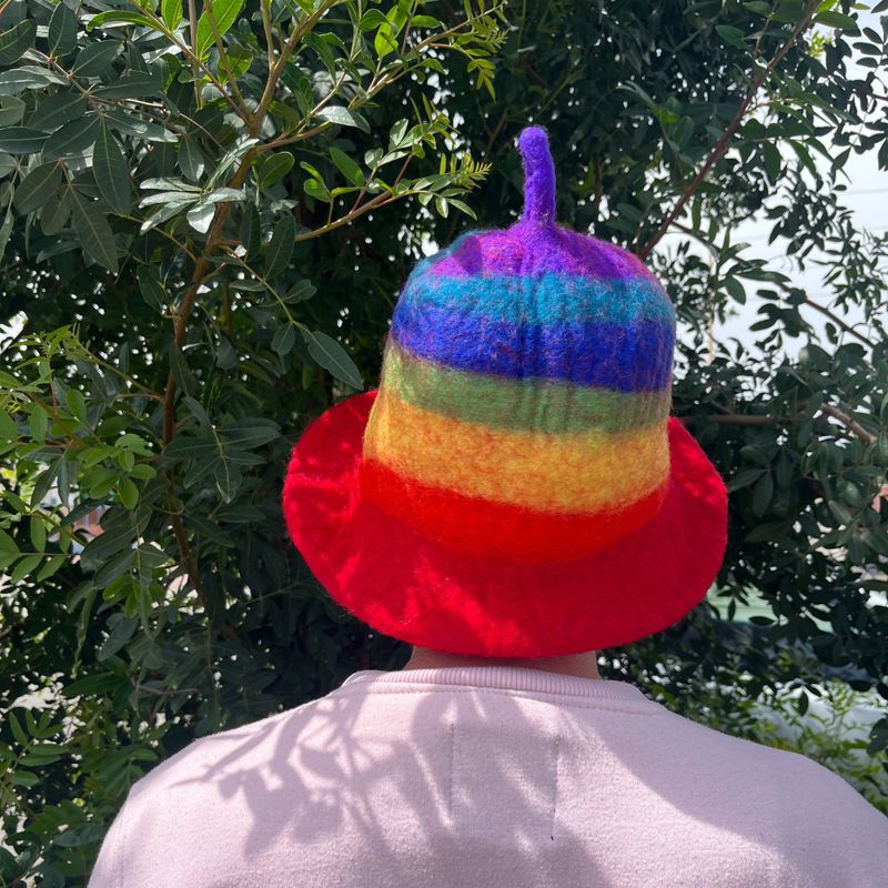 Chapeau de Sauna Feutré - Arc-en-Ciel