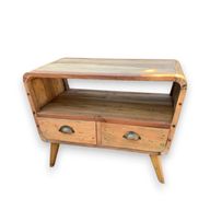 Petit meuble TV avec 2 tiroirs rond