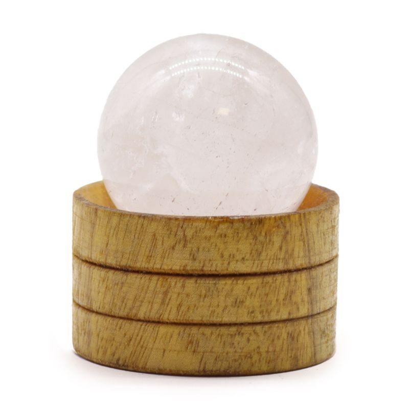 Sphère en Cristal de Gemme 40mm - Quartz Clair avec Support
