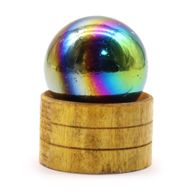 Sphère en Cristal de Gemme 40mm - Aura d’Améthyste avec Support