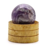 Sphère en Cristal de Gemme 40mm – Améthyste Africaine avec Support