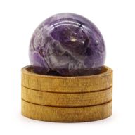 Sphère en Cristal de Gemme 50mm - Améthyste Africaine avec Support