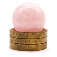 Sphère en Cristal de Gemme 50mm - Quartz Rose avec Support