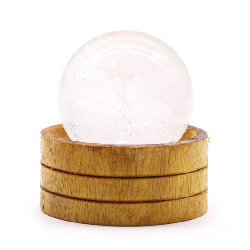 Sphère en Cristal de Gemme 50mm - Quartz Clair avec Support