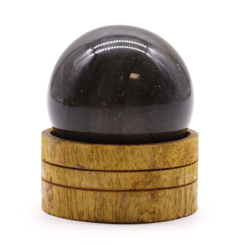 Sphère en Cristal de Gemme 50mm - Agate Océan avec Support