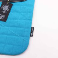 Pochette Rembourrée pour Ordinateur Portable - Turquoise Intense - Toile Délavée 14 oz