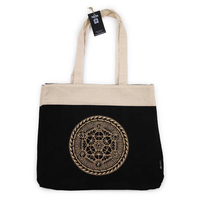 Grand Tote Bag (38 x 15 x 43 cm) – Chocolat Délavé 14 oz - Chakras Liberté