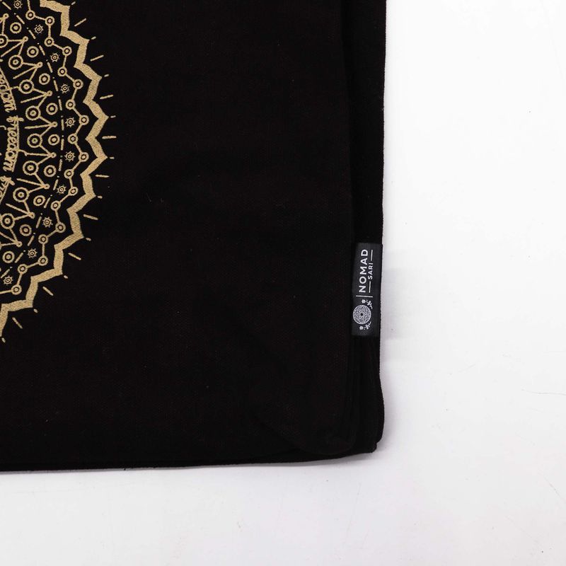 Grand Tote Bag (38 x 15 x 43 cm) – Chocolat Délavé 14 oz – Mandala Liberté