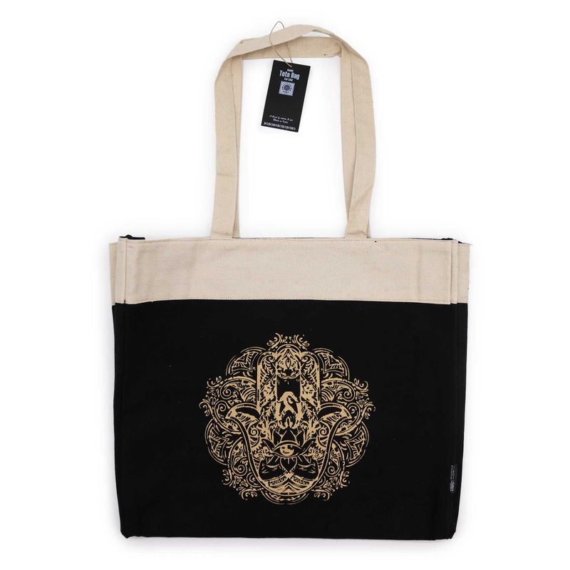 Grand Tote Bag (38 x 15 x 43 cm) – Chocolat Délavé 14 oz - Main de Fatma Liberté
