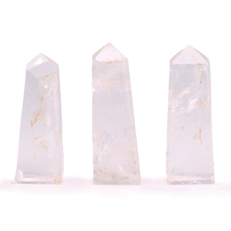 Pointes Obélisques en Pierre Gemme - Quartz Clair