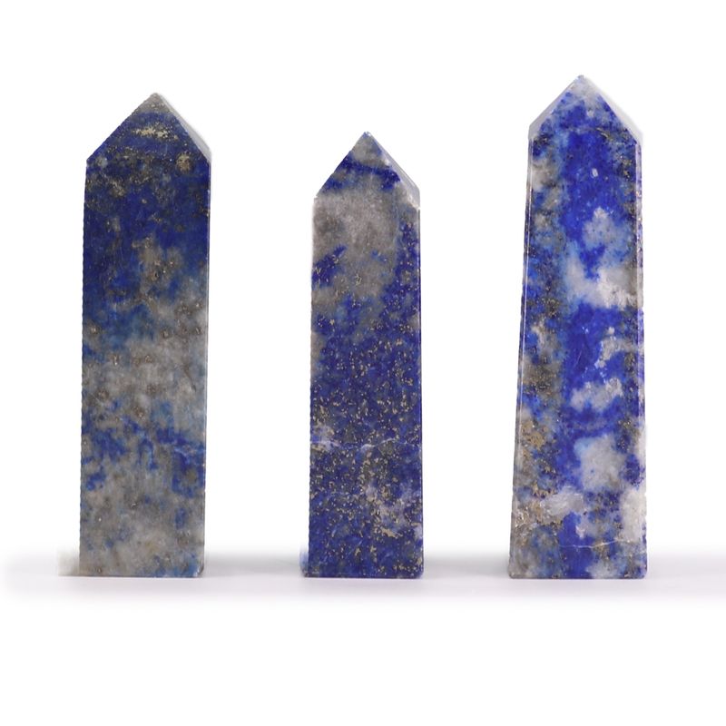 Pointes Obélisques en Pierre Gemme - Lapis-lazuli d’Afghanistan