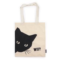 Sac Tote Bag Basique Iconic – Chat Noir – (40x36 cm) – Naturel 4oz