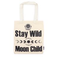 Sac Tote Bag Basique Iconic  - Stay Wild, Moon Child - (40x36cm) - Naturel 4oz