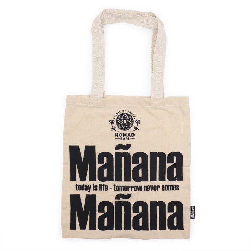 Sac Tote Bag Basique Iconic - Mañana Mañana - (40x36cm) - Naturel 4oz