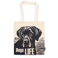 Sac Tote Bag Basique Iconic - Dog's Life - (40x36cm) - Naturel 4oz