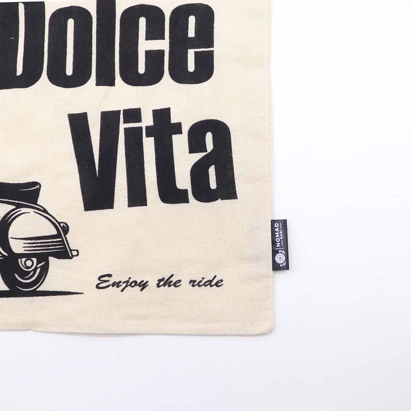 Sac Tote Bag Basique Iconic - La Dolce Vita - (40x36cm) - Naturel 4oz