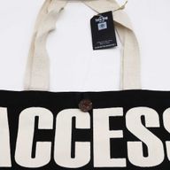 Sac Tote Bag Basique Iconic - ACCESS ALL AREAS - Noir - Naturel 10oz (36x43x10cm)