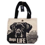 Sac Tote Bag Basique Iconic  - It's a Dogs Life - Blanc - Naturel 10oz (36x43x10cm)