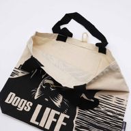 Sac Tote Bag Basique Iconic  - It's a Dogs Life - Blanc - Naturel 10oz (36x43x10cm)