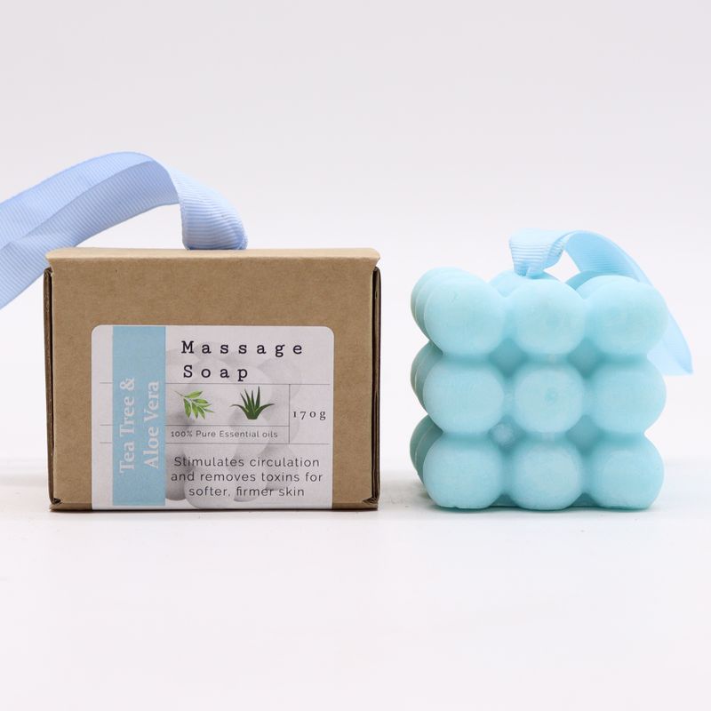 Savons de Massage emballés dans une boîte - Tea Tree & Aloe Vera