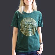 T-shirt Délavé à la Pierre Taille S - Chakra - Vert